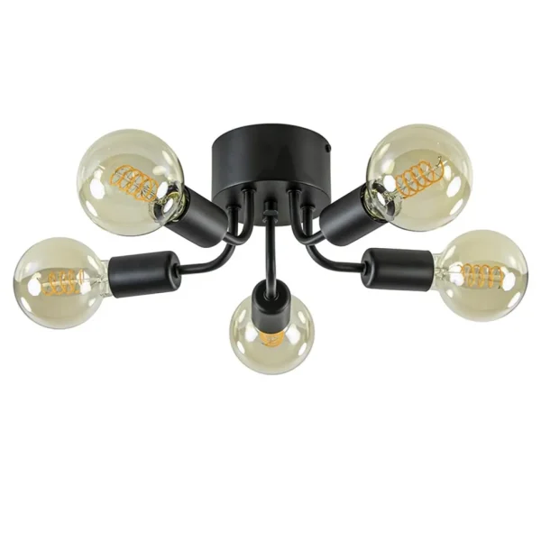 trendy_plafondlamp_mat_zw_0.webp Best Straluma Trendy plafondlamp mat zwart exclusief lichtbron