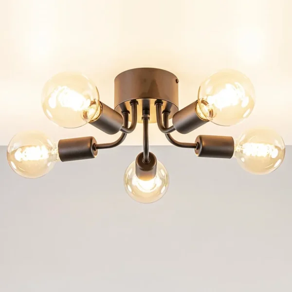 trendy_plafondlamp_mat_zw_1.webp Best Straluma Trendy plafondlamp mat zwart exclusief lichtbron