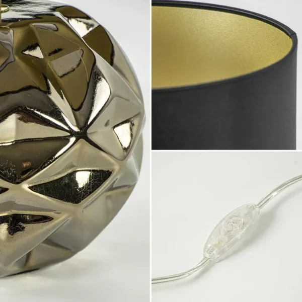 trendy_tafellamp_keramiek_3.webp New Straluma Trendy tafellamp keramiek goud met zwarte kap
