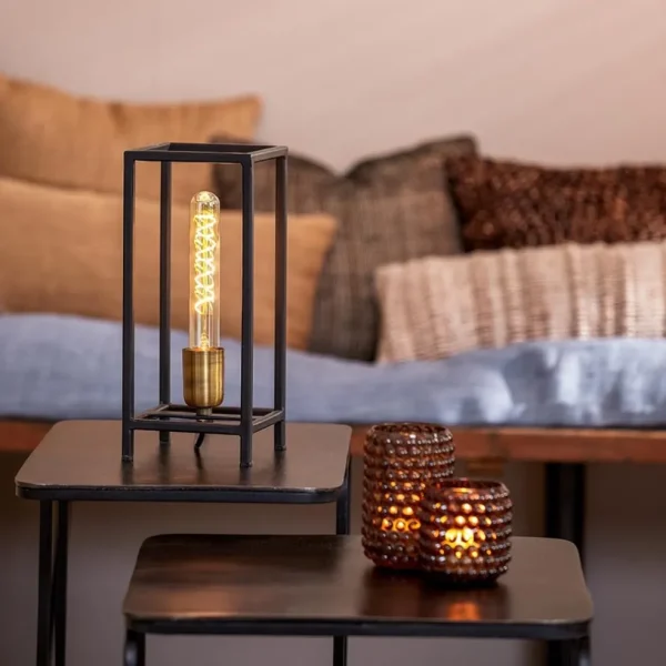 Shop Straluma Trendy tafellamp Marlay zwart met brons