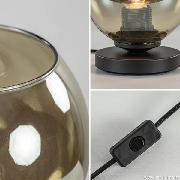 trendy_tafellamp_met_smok_2.webp Best Sale Straluma Trendy tafellamp met smoke glazen kap
