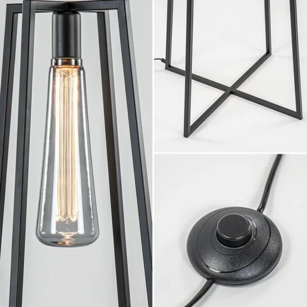 trendy_vloerlamp_zwart_fr_2.webp Online Straluma Trendy vloerlamp zwart frame excl lichtbron