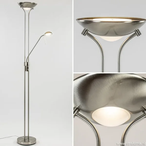 uplighter_met_leesarm_new_1.webp Sale Straluma Uplighter met leesarm New Luna nikkel