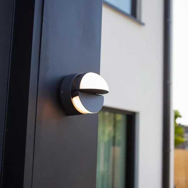Clearance Straluma Verstelbare buitenlamp rond donker grijs inclusief LED