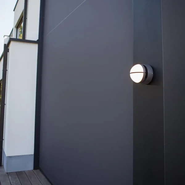 Clearance Straluma Verstelbare buitenlamp rond donker grijs inclusief LED
