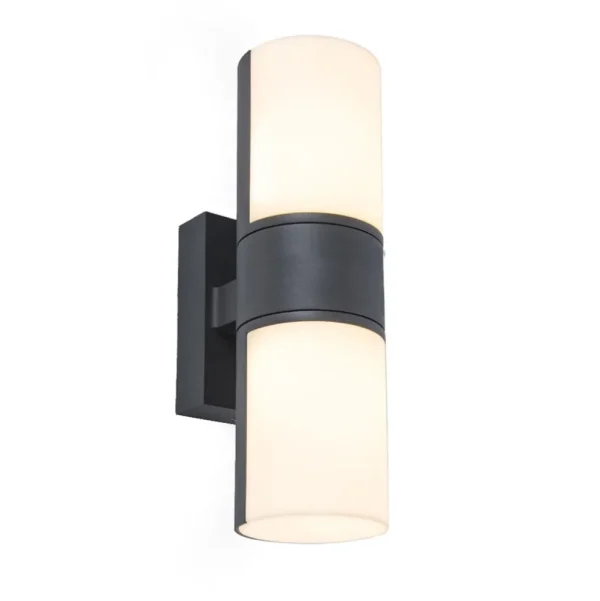 verstelbare_led_buitenlam_0.webp Sale Straluma Verstelbare LED buitenlamp 2-lichts cilinder donker grijs