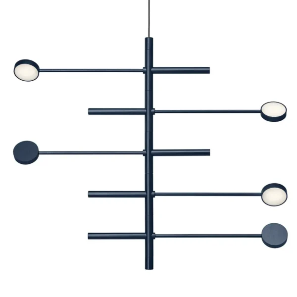 verstelbare_lichts_design_0.webp Best Straluma Verstelbare 5-lichts design hanglamp azuriet blauw