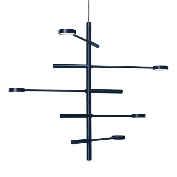 verstelbare_lichts_design_1.webp Best Straluma Verstelbare 5-lichts design hanglamp azuriet blauw