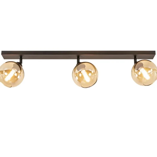 verstelbare_lichts_plafon_1-4.webp Cheap Straluma Verstelbare 3-lichts plafondlamp met amber glas