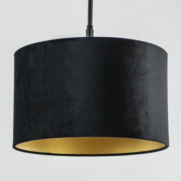 Clearance Straluma Verstelbare 2-lichts plafondlamp met velvet zwarte kappen