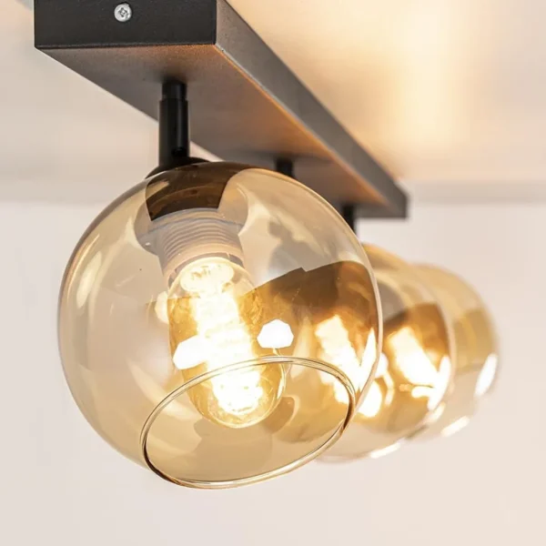 verstelbare_lichts_plafon_2-4.webp Cheap Straluma Verstelbare 3-lichts plafondlamp met amber glas