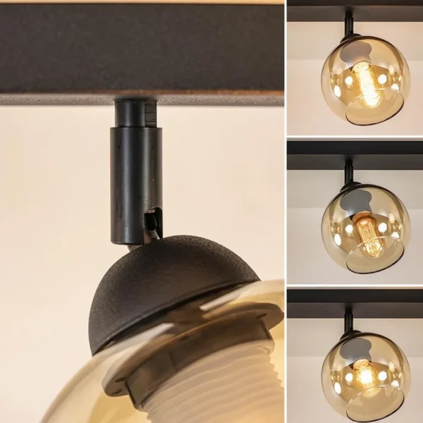 verstelbare_lichts_plafon_3-4.webp Cheap Straluma Verstelbare 3-lichts plafondlamp met amber glas