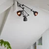 Discount Straluma Verstelbare 3-lichts plafondlamp met zwarte kappen