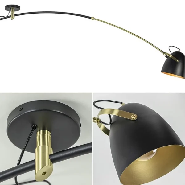 verstelbare_plafondlamp_m_3.webp Discount Straluma Verstelbare plafondlamp mat zwart met goud