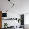 Discount Straluma Verstelbare plafondlamp zwart met velourse kap