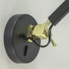 Store Straluma Verstelbare wandlamp mat zwart met gouden details