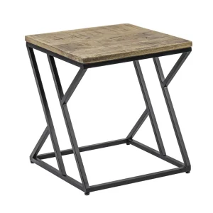 New Straluma Vierkante bijzettafel zwart met mango hout