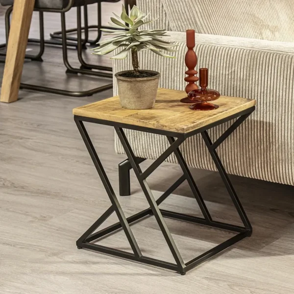 vierkante_bijzettafel_zwa_4.webp New Straluma Vierkante bijzettafel zwart met mango hout