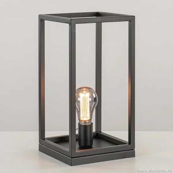Hot Straluma Vierkante tafellamp frame zwart modern