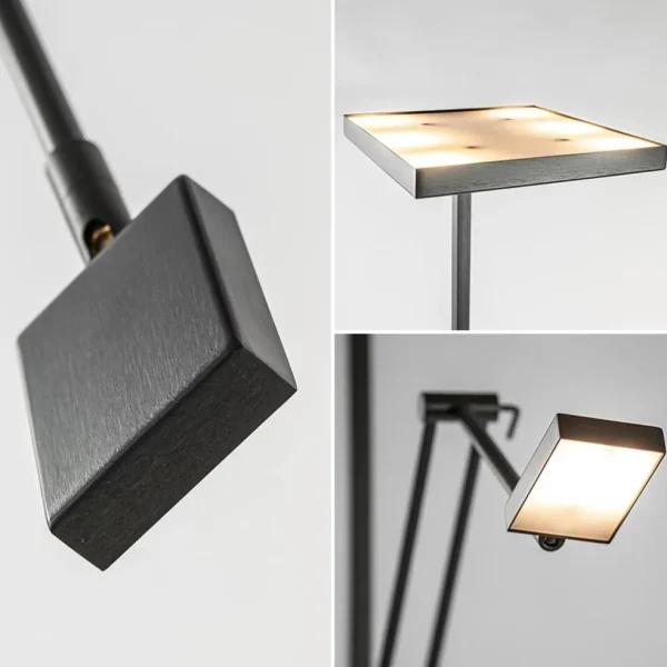 vierkante_uplighter_zwart_3.webp Cheap Straluma Vierkante uplighter zwart met verstelbare leesarm