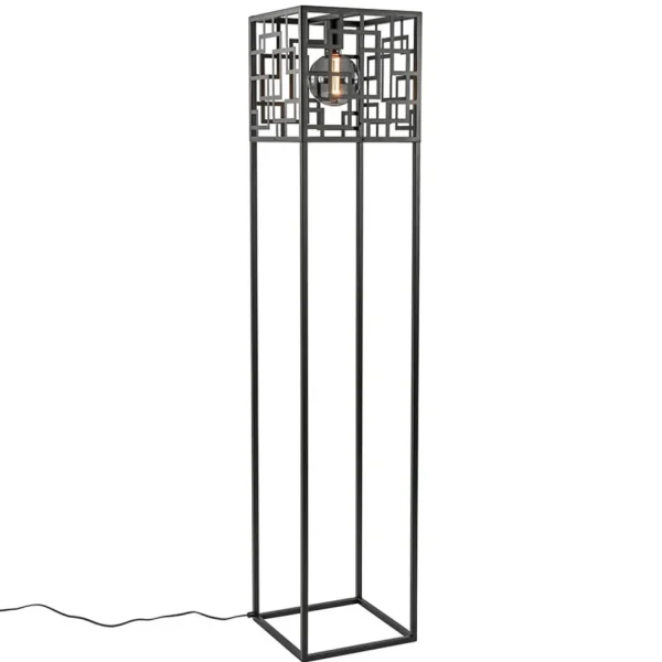 vierkante_vloerlamp_mat_z_1.webp Store Straluma Vierkante vloerlamp mat zwart metaal