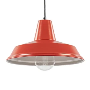 vintage_hanglamp_rood_met_0.webp Cheap Straluma Vintage hanglamp rood met wit en zwart snoer
