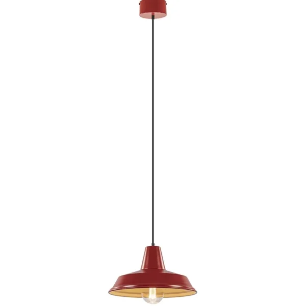 Cheap Straluma Vintage hanglamp rood met wit en zwart snoer