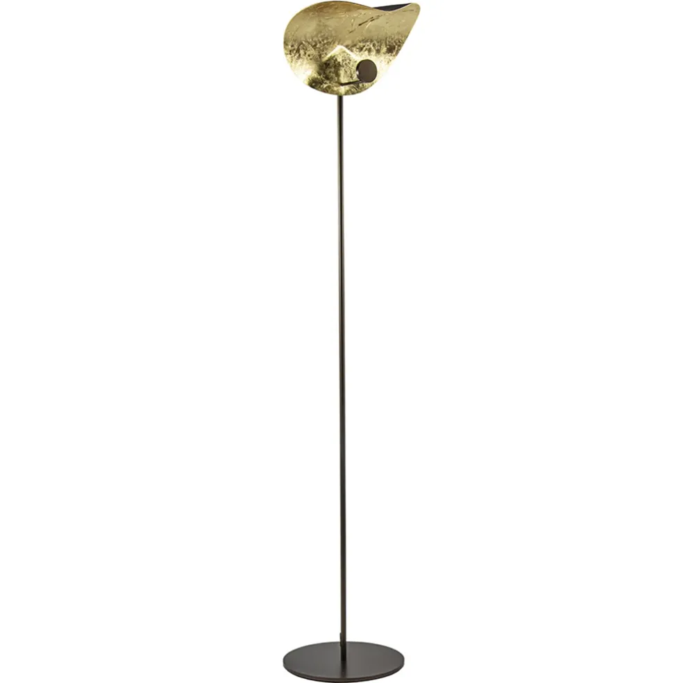 vloerlamp_chapeau_coffeeg_0.webp Online Straluma Vloerlamp Chapeau coffee/goldleaf