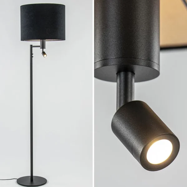 vloerlamp_havana__leesspo_3.webp Online Straluma Vloerlamp Havana + leesspot zwart z/kap