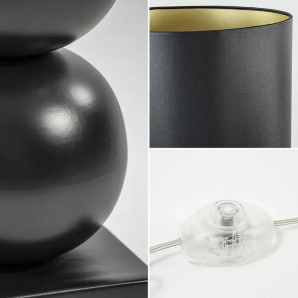 vloerlamp_hotel_chic_zwar_3.webp Sale Straluma Vloerlamp hotel chic zwart met kap zwart/goud