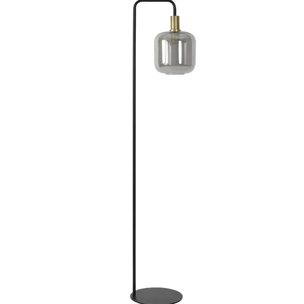 New Straluma Vloerlamp Lekar zwart met smoke glas