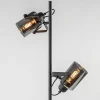 vloerlamp_mat_zwart_met_t_2.webp Flash Sale Straluma Vloerlamp mat zwart met titanium glazen kappen