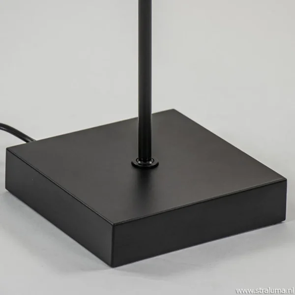 Outlet Straluma Vloerlamp Think pin zwart met pushdimmer