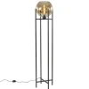 vloerlamp_zwart__amber_gl_1.webp Sale Straluma Vloerlamp zwart + amber glazen bol
