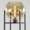 vloerlamp_zwart__amber_gl_2.webp Sale Straluma Vloerlamp zwart + amber glazen bol