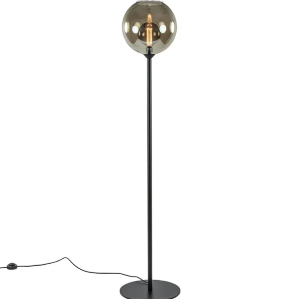 vloerlamp_zwart__smoke_gl_1.webp Clearance Straluma Vloerlamp zwart + smoke glas