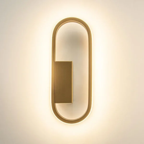 Flash Sale Straluma Wandlamp Anello ovaal matgoud 2700k dim.