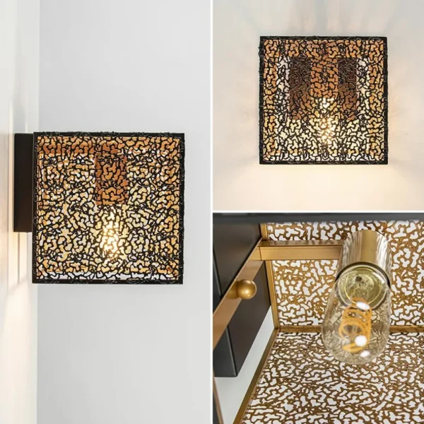wandlamp_avola_zwartgoud_2.webp Best Sale Straluma Wandlamp Avola zwart/goud