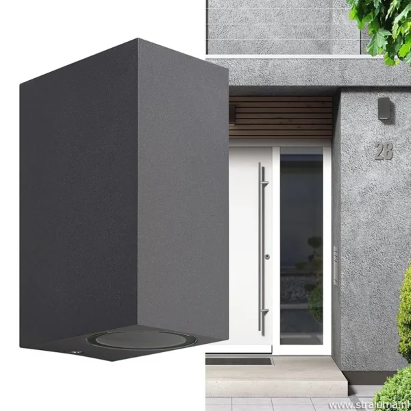 Online Straluma Wandlamp buiten antraciet up+down IP54