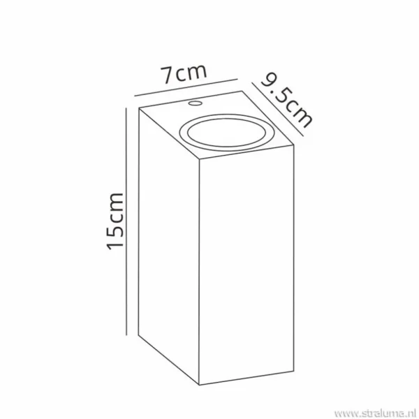 wandlamp_buiten_wit_updow_3.webp New Straluma Wandlamp buiten wit up+down IP54