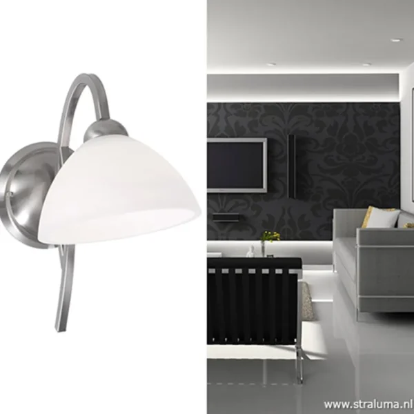 wandlamp_capri_staalglas__4.webp Store Straluma Wandlamp Capri staal/glas slaapkamer