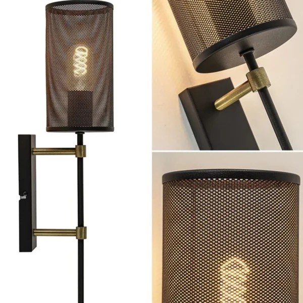 wandlamp_cilinder_zwartgo_3-1.webp New Straluma Wandlamp cilinder zwart/goud S