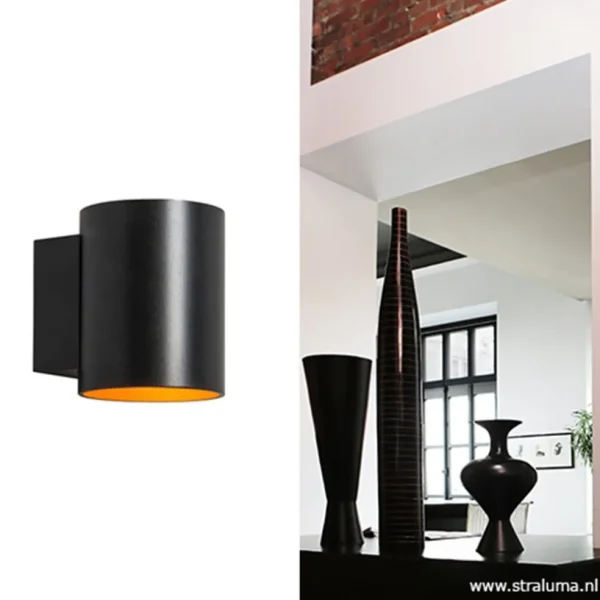 wandlamp_cilinder_zwartgo_4-2.webp Sale Straluma Wandlamp cilinder zwart/goud