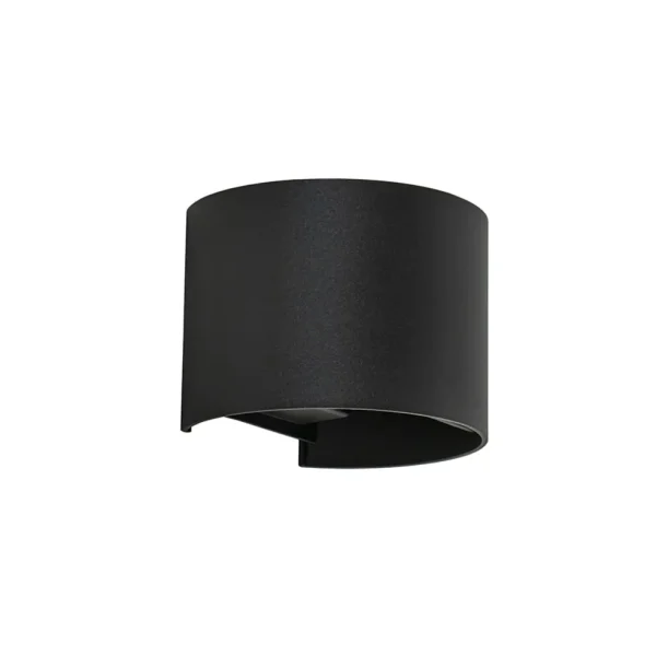 wandlamp_davos_afgerond_z_0.webp Best Sale Straluma Wandlamp Davos afgerond zwart IP54 2700k