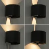 wandlamp_davos_afgerond_z_3.webp Best Sale Straluma Wandlamp Davos afgerond zwart IP54 2700k