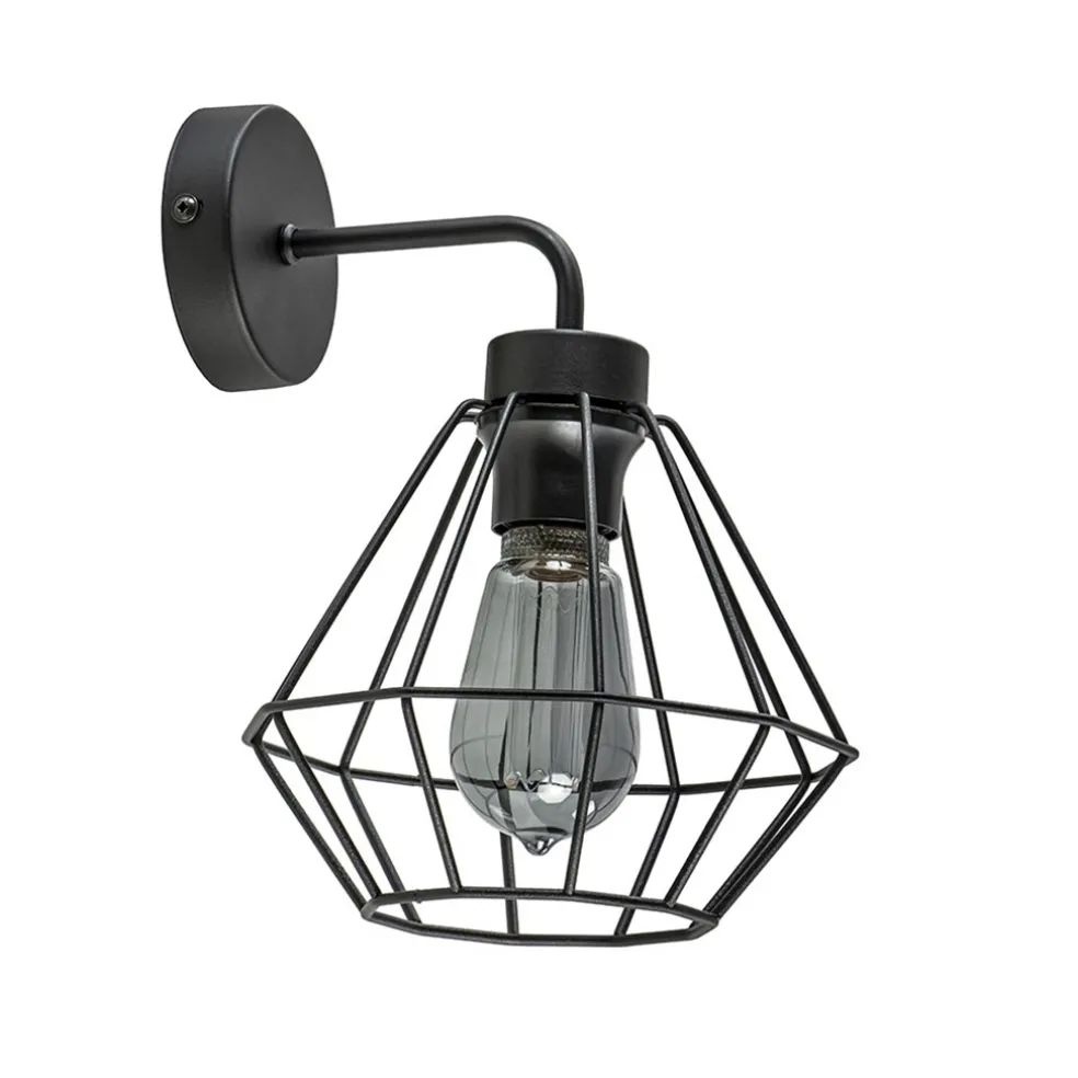 wandlamp_draadkorf_zwart_0.webp Flash Sale Straluma Wandlamp draadkorf zwart