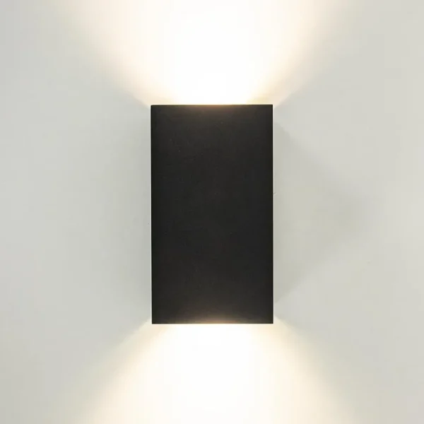 wandlamp_eros_rechthoek_z_2.webp Clearance Straluma Wandlamp Eros rechthoek zwart 2xgu10