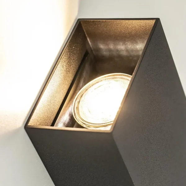 wandlamp_eros_rechthoek_z_3.webp Clearance Straluma Wandlamp Eros rechthoek zwart 2xgu10
