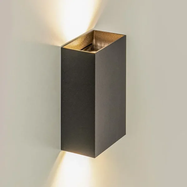 wandlamp_eros_rechthoek_z_4.webp Clearance Straluma Wandlamp Eros rechthoek zwart 2xgu10