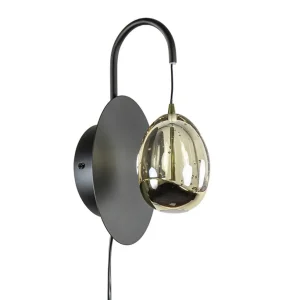 wandlamp_golden_egg_zwart_0.webp Clearance Straluma Wandlamp Golden Egg zwart/goud